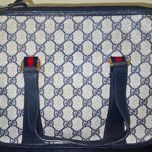 Vintage Gucci Signature Coated Canvas Handbag